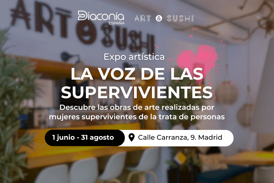 Exposición artística “La voz de las supervivientes” en Art&Sushi <br>(1 junio-31 agosto)