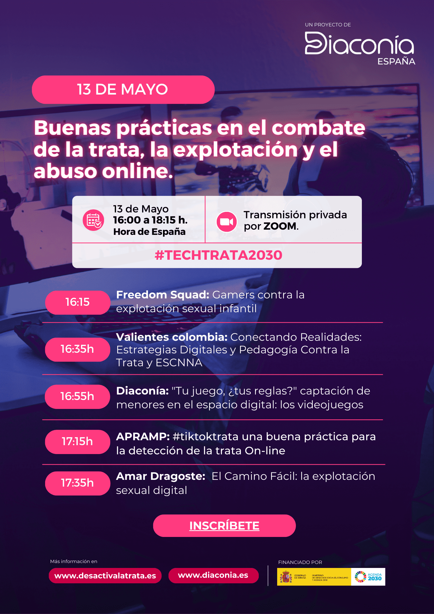 Evento Buenas prácticas en el combate de la trata, la explotación y el abuso online 