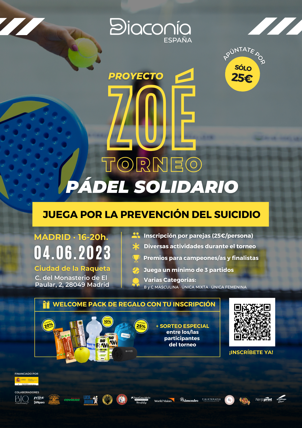 Cartel Torneo Zoé Pádel Solidario Web