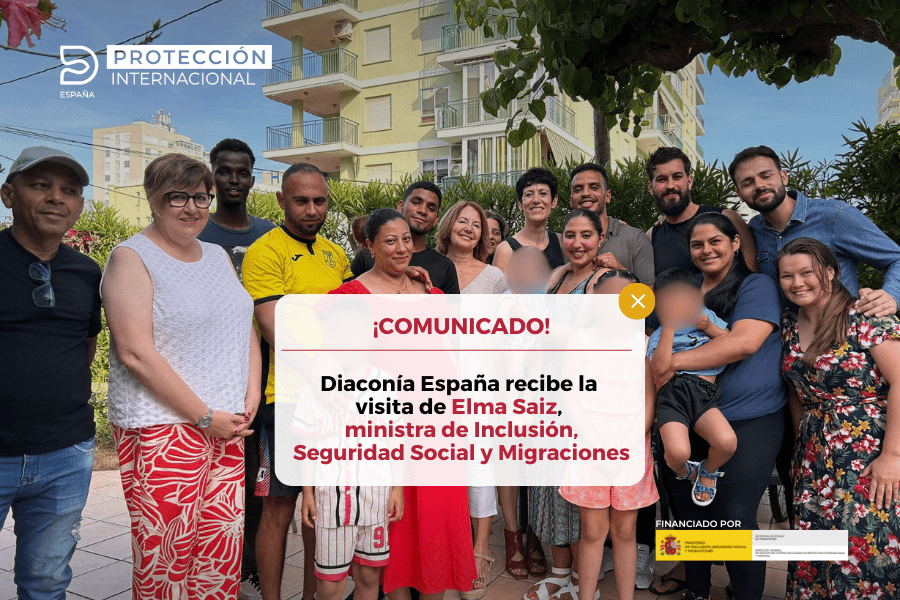 La ministra de Inclusión, Seguridad Social y Migraciones, Elma Saiz, visita Diaconía España para conocer su labor en Protección Internacional